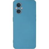 Ftt Oppo Reno 7 Lite Kılıf Nano içi Kadife Silikon - Mavi