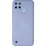 Ftt Realme C25Y Kılıf Nano içi Kadife Silikon - Lila