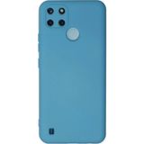 Ftt Realme C25Y Kılıf Nano içi Kadife Silikon - Mavi
