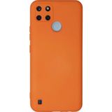 Ftt Realme C25Y Kılıf Nano içi Kadife Silikon - Turuncu