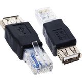 Ftt Rj 45 Erkek Usb A Dişi Ethernet Çevirici Jack Fiş