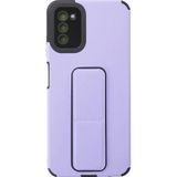 Ftt Samsung Galaxy A03S Kılıf Mega Standlı Silikon - Lila