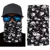Ftt Siyah Beyaz İskelet Baskılı Buff Bandana