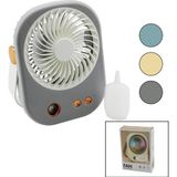 Ftt Su Spreyli Usb Mini Fan 15.5x12cm Masa Üstü Usb Şarjlı 2in1 Kulp=taşıma - Duruş 3 Kademe Hız Bjj-566