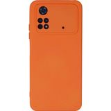 Ftt Xiaomi Poco M4 Pro 4G Kılıf Nano içi Kadife Silikon - Turuncu