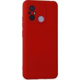 Ftt Xiaomi Redmi 12C Kılıf Nano içi Kadife Silikon - Kırmızı