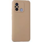 Ftt Xiaomi Redmi 12C Kılıf Nano içi Kadife Silikon - Pudra