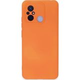 Ftt Xiaomi Redmi 12C Kılıf Nano içi Kadife Silikon - Turuncu