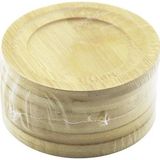 Ftt Yuvarlak= Çap: 9.7cm 6pcs Bambu - Ahşap Çay Tabak
