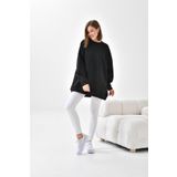 Ftz Women 10001 Siyah 3 İp Şardonlu Kadın Sweatshirt