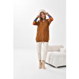 Ftz Women 20115 Taba Baklava Desen Detaylı Kadın Hırka