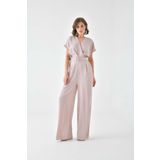 Ftz Women Beige 30724 Kadın Kemerli Tulum