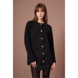 FTZ WOMEN Kadın Angora Hırka Siyah 25259
