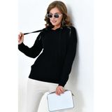 FTZ Women Kadın Kapüşonlu Kazak Siyah 20753 - 42 - 44