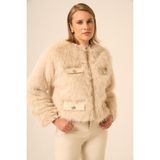 FTZ Women Kadın Peluş Mont Beige 31241 - Bej - 40