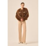 FTZ Women Kadın Peluş Mont Kahve 31241 - 44