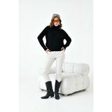 FTZ Women Kadın Pirinç Örgü Kazak Siyah 20909 - 42 - 44