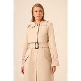 Ftz Women Kadın Trenç Kaban Beige 31211 - 38 - Bej