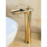 Fualora Şelale Gold Çanak Lavabo Bataryası (Uzun) - Altın