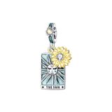 Fubena Güneş The Sun Tarot Kartı Sallantılı 925 Ayar Gümüş Charm