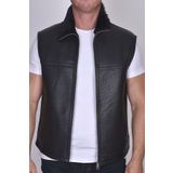 fubileather Erkek Deri Yelek - Hakiki Kuzu Derisi İçi Gerçek Kürklü