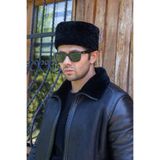 fubileather Kafkas Kalpağı Deri Şapka