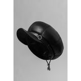 fubileather Royal Noir Hakiki Deri Kadın Şapka
