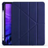 Fuchsia Apple iPad 10.9 inç 2022 10.nesil Uyumlu Kılıf Kalemlikli Katlanabilen Standlı Akıllı Tablet Kılıfı - Lacivert