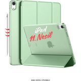 Fuchsia Apple iPad 11. Nesil A16 2025 Uyumlu 11 Inç Standlı Katlanabilir Fuchsia Smart Cover Tablet Kılıfı - Açık Yeşil