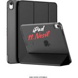 Fuchsia Apple iPad 11. Nesil A16 2025 Uyumlu 11 Inç Standlı Katlanabilir Smart Cover Tablet Kılıfı - Siyah