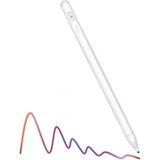 Fuchsia Apple iPad 9.7 2017 (5.nesil) Uyumlu Eğime Göre Çizgi Kalınlığı Değişen Şarjlı Dokunmatik Ekran Kalemi Stylus Pen - Beyaz