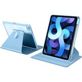 Fuchsia Apple iPad Air 10.9 2020 4. Nesil Uyumlu 360° Dönebilen Standlı İnce ve Fit Mavi Nayn Tablet Kılıfı
