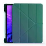 Fuchsia Apple iPad Air 10.9 2020 Tri Folding Kalemlikli Smart Standlı Bordo Kılıf
