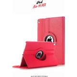 Fuchsia Apple iPad Air 11 M3 2025 Uyumlu 360° Yatay Dikey Dönebilen Deri Tablet Kılıfı - Kırmızı