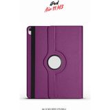 Fuchsia Apple iPad Air 11 M3 2025 Uyumlu 360° Yatay Dikey Dönebilen Deri Tablet Kılıfı - Mor