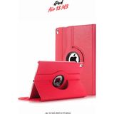 Fuchsia Apple iPad Air 13 M3 2025 Uyumlu 360° Yatay Dikey Dönebilen Deri Tablet Kılıfı - Kırmızı