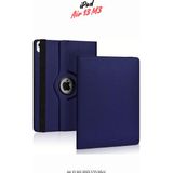 Fuchsia Apple iPad Air 13 M3 2025 Uyumlu 360° Yatay Dikey Dönebilen Deri Tablet Kılıfı - Lacivert