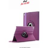Fuchsia Apple iPad Air 13 M3 2025 Uyumlu 360° Yatay Dikey Dönebilen Deri Tablet Kılıfı - Mor