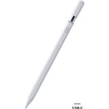Fuchsia Apple iPad Pencil 11 Nesil 11" 2025 A16 M3 Uyumlu Avuçiçi Red Eğim Özellikli Bluetoothlu Dokunmatik Kalem - Beyaz
