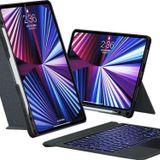Fuchsia Apple iPad Pro 10.5 7.Nesil Uyumlu Mag Touch Bluetooth Klavyeli Standlı Mıknatıslı Kılıf