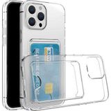 Fuchsia Apple iPhone 14 Pro Max Kartlıklı Şeffaf Setra Clear Silikon Kapak Kılıf