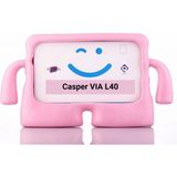 Fuchsia CASPER Via L40-G 10.4" ile Uyumlu kOkO Eğlenceli Karakterli Standlı Çocuk Tablet Kılıfı - Pembe