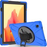 Fuchsia Galaxy Tab A7 Lite 8.7 T220 Uyumlu Tam Koruma Defender Askılı 360° Dönebilir Standlı Zırh Tablet Kılıfı Mavi