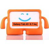 Fuchsia Galaxy Tab A9 8.7" ile Uyumlu kOkO Eğlenceli Karakterli Standlı Çocuk Tablet Kılıfı - Turuncu