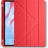 Fuchsia Galaxy Tab A9 8.7 Inç 2023 Uyumlu Fuchsia Kalem Bölmeli Akıllı Tablet Kılıfı - Kırmızı
