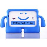 Fuchsia Galaxy Tab A9 Plus 11" ile Uyumlu kOkO Eğlenceli Standlı Yumuşak Çocuk Tablet Kılıfı - Mavi