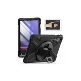 Fuchsia Galaxy Tab S10 Fe 10.9" Uyumlu Tam Koruma Defender Askılı 360° Dönebilir Standlı Zırh Tablet Kılıfı