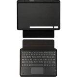Fuchsia Galaxy Tab S10 ile Uyumlu Savvy Keyboard Bluetooh Bağlantılı Standlı Klavyeli Tablet Kılıfı - Bluetoothlu Standlı Klavyeli Kılıf - Siyah