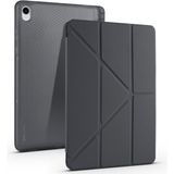 Fuchsia Galaxy Tab S11 Plus ile Uyumlu Siyah Kalem Bölmeli Tri Folding Kılıf