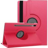 Fuchsia Galaxy Tab S7 Fe Lte (T737-T736-T733-T730) Fuchsia Dönebilen Standlı Tablet Kılıfı - Koyu Pembe